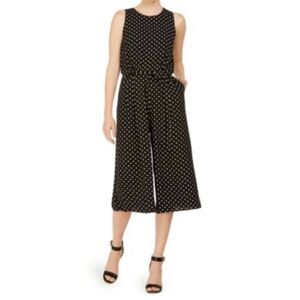 Vince Camuto Women’s‎ Black  Cropped Jumpsuit Polka Dot Size 4